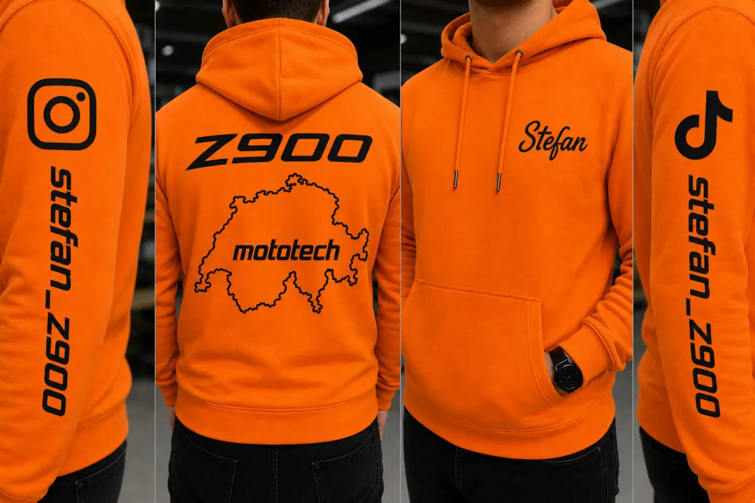 Individuelle Hoodie-Veredelung nach Kundenwunsch