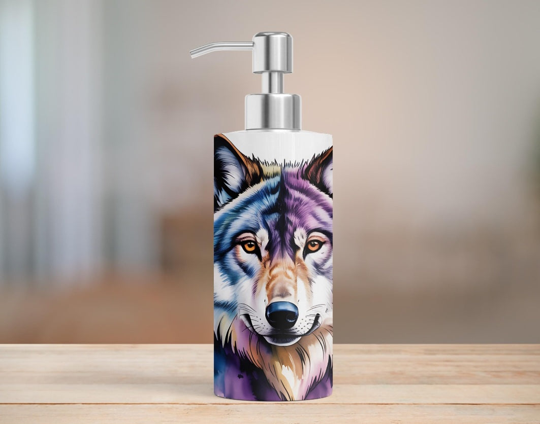 Design Seifenspender "Wolf" – Bunt, wild & stilvoll bedruckt