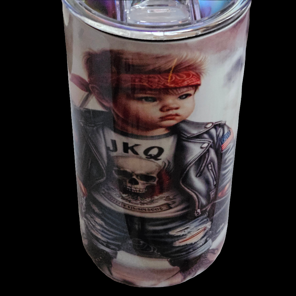 Schnabeltasse 12 Oz mit Junge und Motorrad