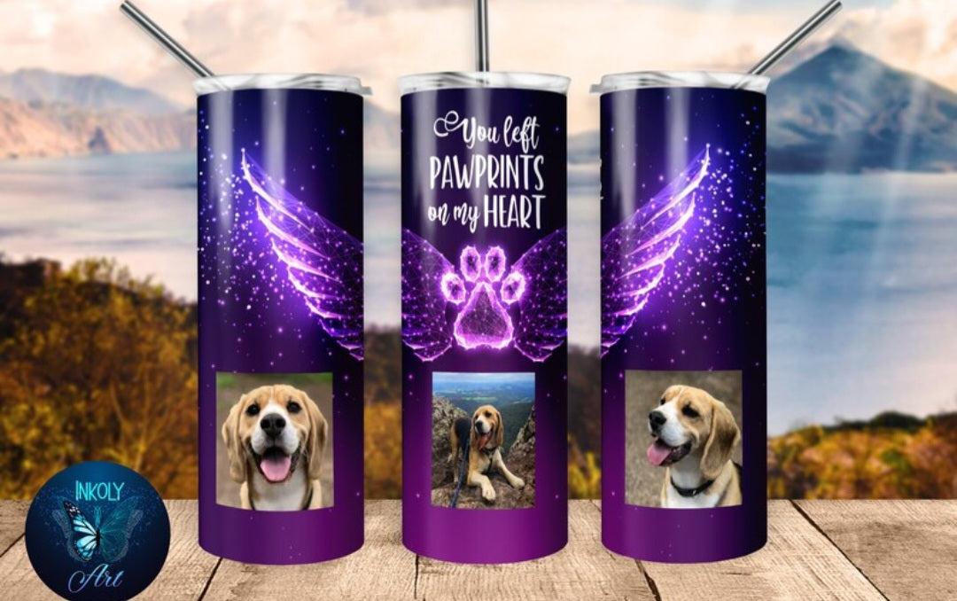🐾💜 Personalisierter Edelstahl-Thermosbecher – 599 ml