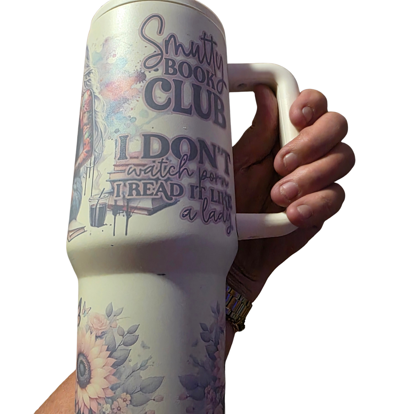 40oz Premium Trinkbecher mit Henkel – „Smutty Book Club“ Edition