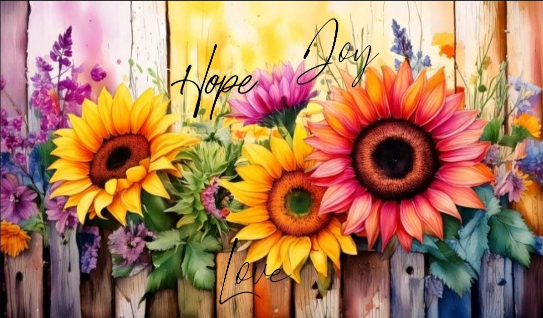 🌻 Hope • Joy • Love – Seifenspender mit Sonnenblumen & Schriftzug | Warmer  fürs Herz