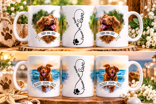 🐾❤️ Für immer im Herzen – Deine persönliche Erinnerungstasse 🌈