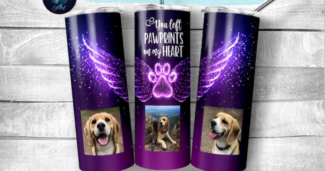 🐾💜 Personalisierter Edelstahl-Thermosbecher – 599 ml