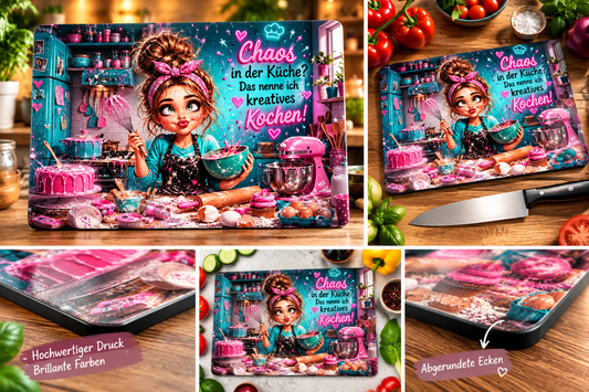 💖 Glasschneidebrett – Chaos in der Küche! 👩‍🍳