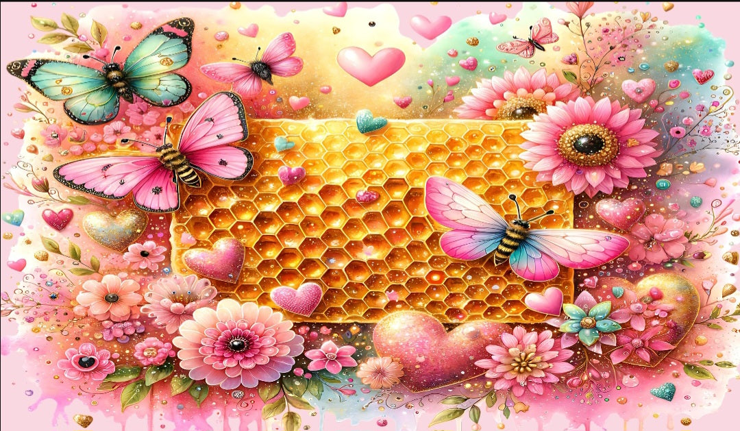 🧡 Sweet Honey Garden – Seifenspender mit Waben, Schmetterlingen & Blumen | Romantischer