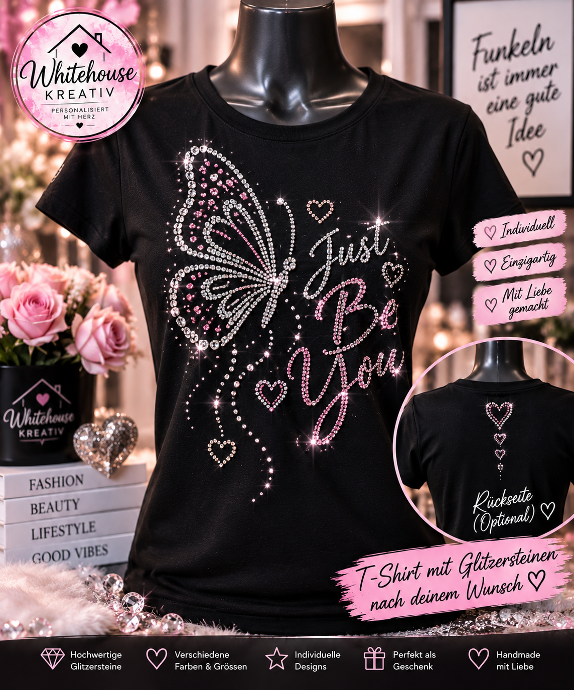 ✨ BLING BLING – T-Shirts & Hoodies mit Glitzersteinen ✨