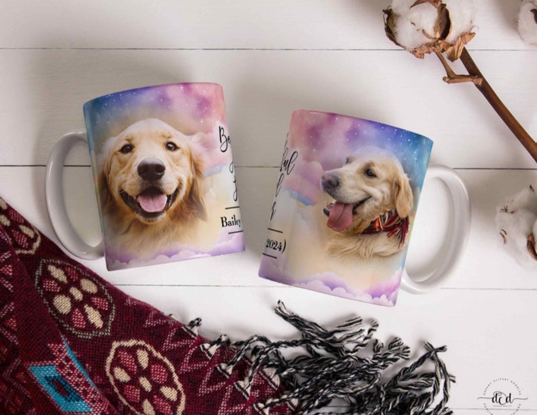🐾🌈 Für immer im Herzen – Deine persönliche Erinnerungstasse ❤️