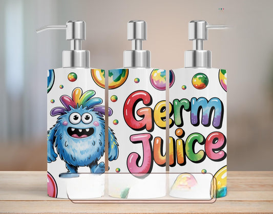 🧼 Germ Juice – Lustiger Seifenspender mit Monster & Regenbogenfarben | Bunter für Kinder