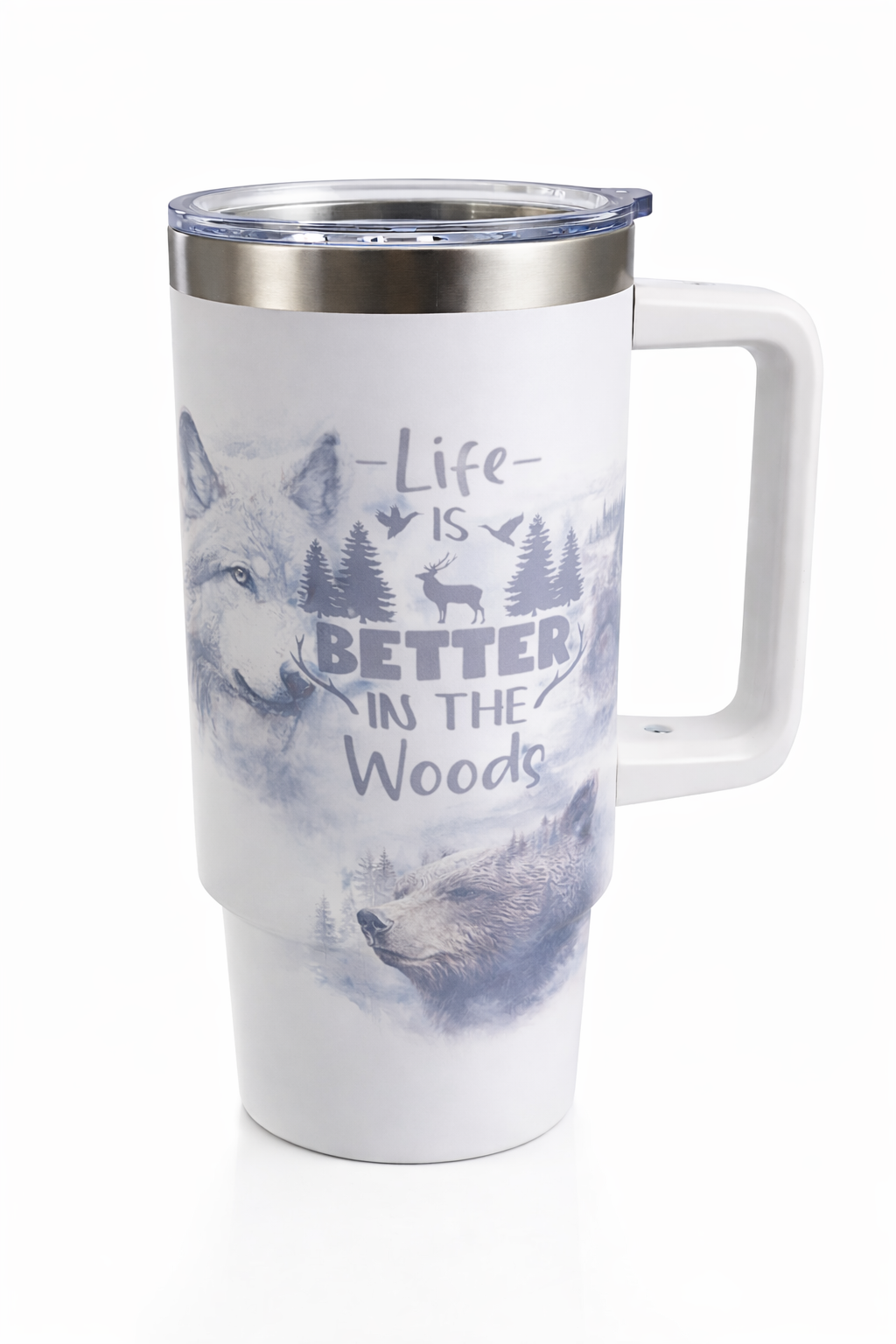 🌲 40oz Edelstahl Tumbler – „Life is Better in the Woods“ Edition