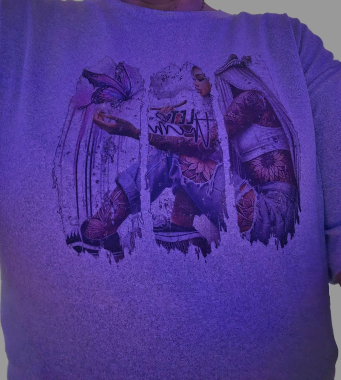 Elegantes Damen T-Shirt mit exklusivem Sublimationsdruck – Weiß, Größe M