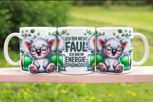 🐨 Koala Tasse – "Ich bin nicht faul, ich bin im Energiesparmodus" (15oz)