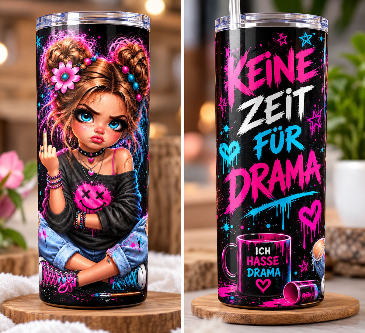 💕 Thermobecher «Keine Zeit für Drama» – 599 ml 💕