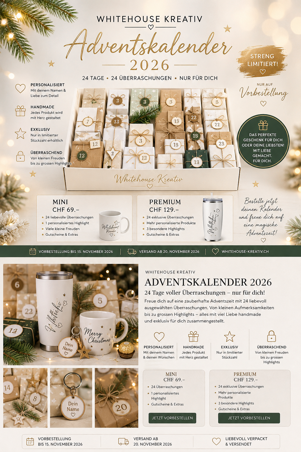 🎄 Whitehouse Kreativ Adventskalender 2026 🎁