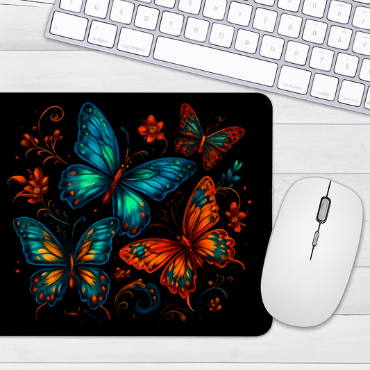 🦋✨ „Tanz der Farben – Mousepad mit Schmetterlingsmotiv