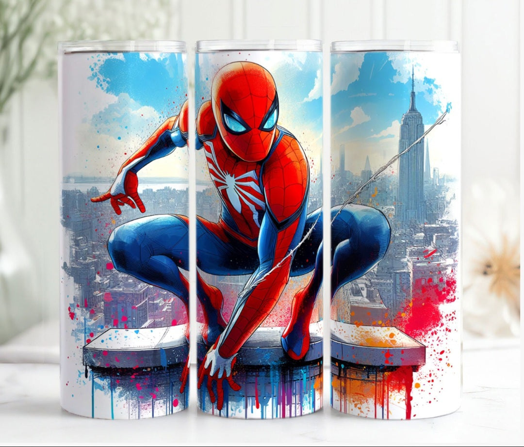 Spider Hero Edelstahl Tumbler 20oz – Superhelden Design | Doppelwandig | Perfekt für unterwegs
