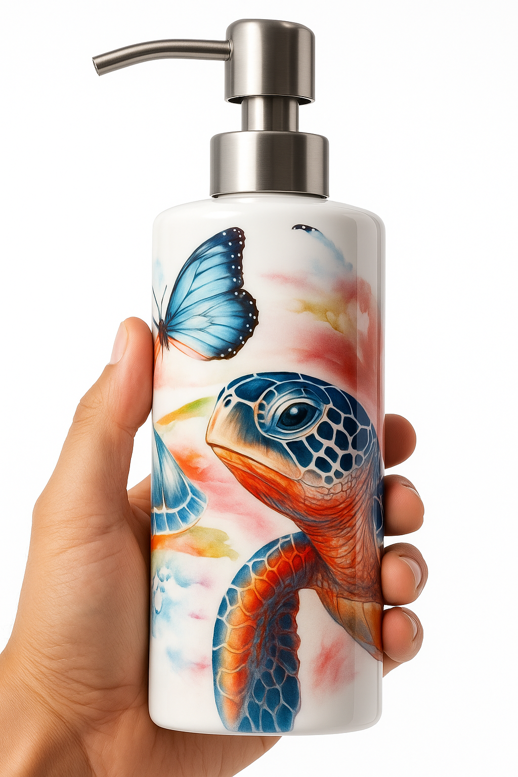 Seifenspender 🐢 aus Edelstahl mit Sublimationsdruck